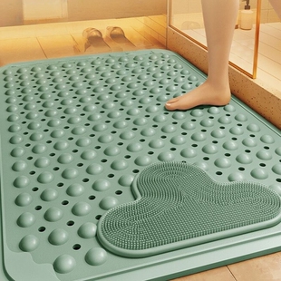 日本进口无印浴室防滑地垫TPE防水卫生间儿童老人防摔浴缸洗澡