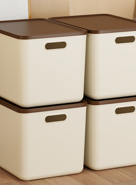日本无印良品家用桌面收纳盒收纳箱杂物零食整理储物盒塑