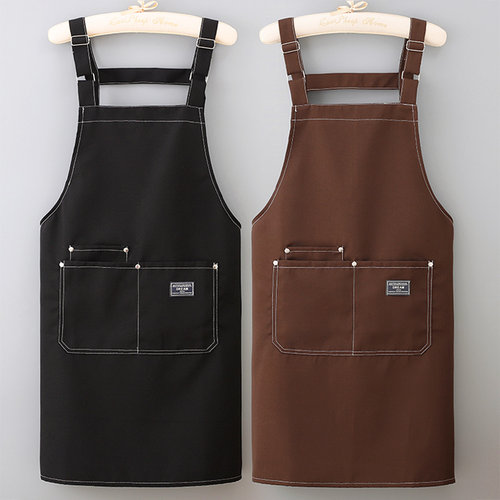 简约加厚帆布防水防油男女围裙