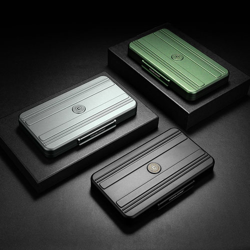 茄龙便捷雪茄盒雪松木内衬密封轻薄铝制便捷保湿盒五支装礼盒包装