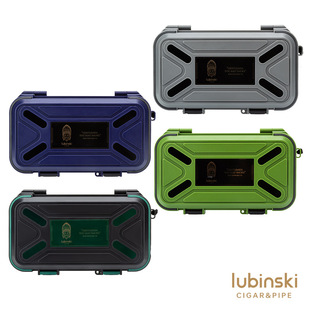 LUBINSKI便携雪茄盒5支装轻薄密封保湿旅行户外鲁宾斯基便携盒