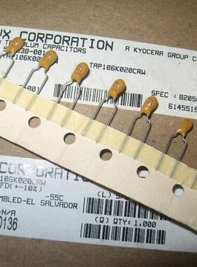 TAP106K020CRW 钽质电容器 20v10uF 10% 美国 AVX 钽电容