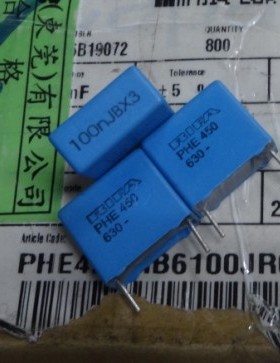 PHE450MB6100JR06 薄膜电容器 630v0.1uF 5%  15mm  瑞典RIFA