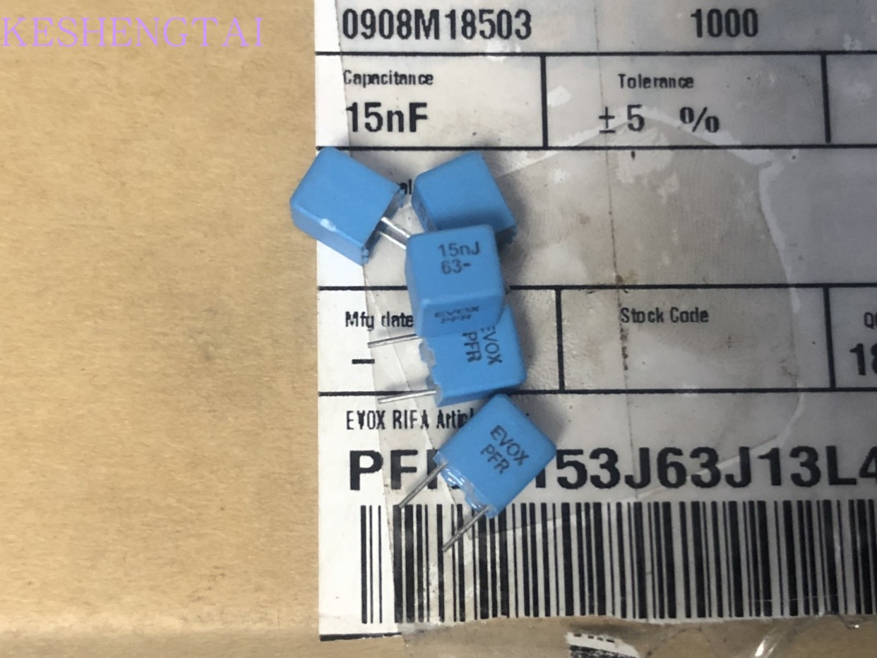 EVOX RIFA 0.015uF 63V 15nF 153J PFR5 MKP聚丙浠薄膜电容 5MM