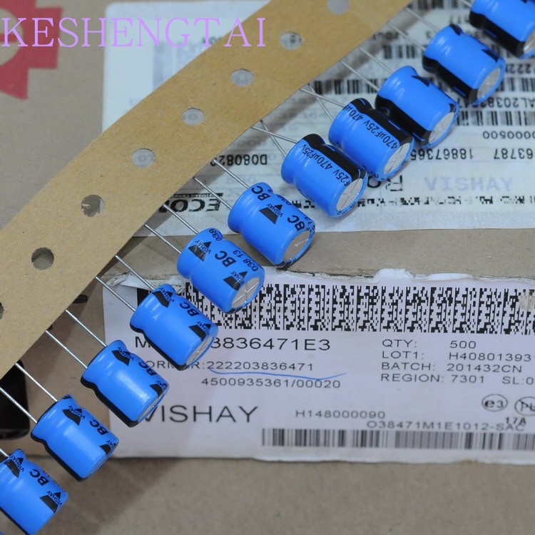 MAL203836471E3 Vishay / BC 25V470uF  10x12mm 85度铝电解电容