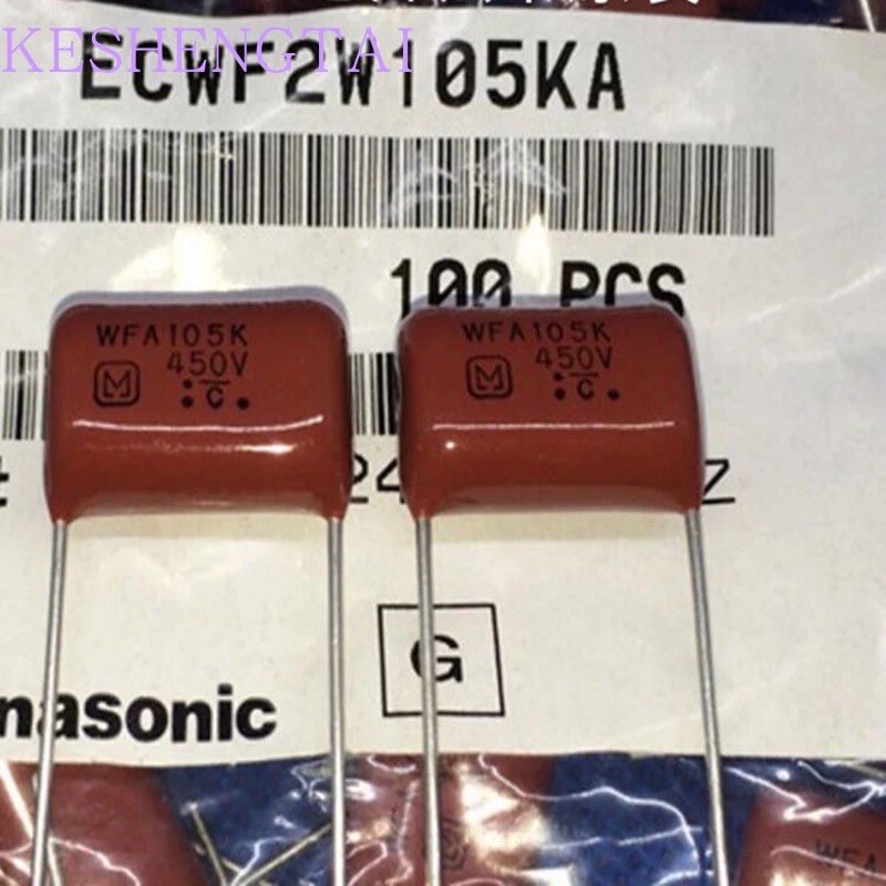 ECW-F2W105KA  105K 450V 1UF MPP 日本松下进口薄膜电容器15mm