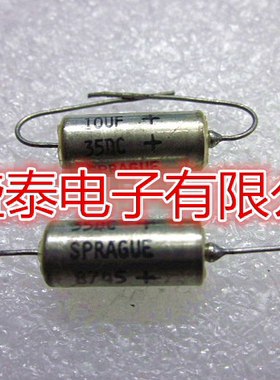 原装 SPRAGUE思碧 150D 35V10UF  金属壳轴向钽电解电容