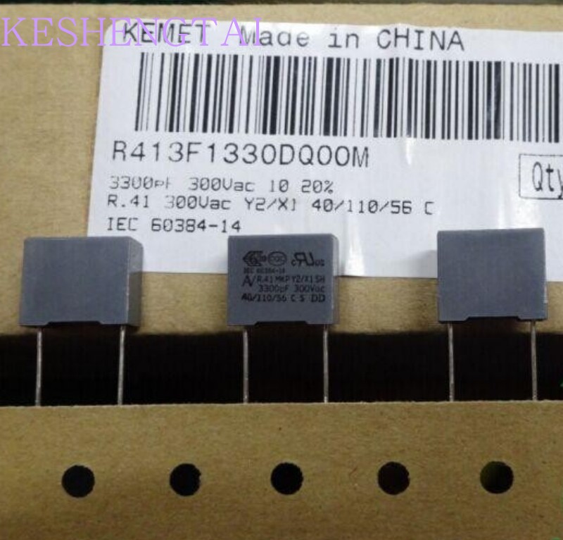R413F1330DQ00M安规电容Y2 X1 1000VDC 300V 3300pF R41 KEMET AV