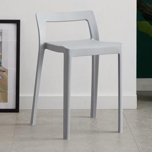 拉车套罩简约塑料凳子家用成人餐椅餐厅等位凳餐桌高板凳镂空靠背