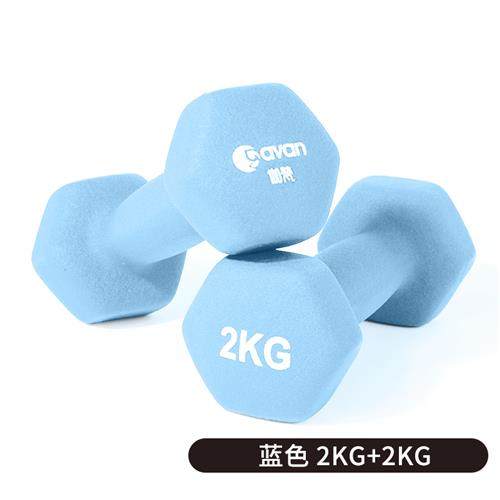 伽梵哑铃女士健身家用套装组合居家健身器材儿童实心铁浸塑小哑铃