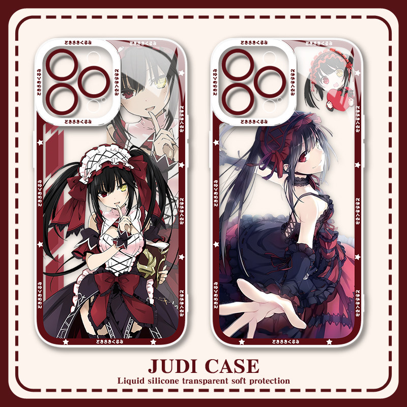 时崎狂三苹果15手机壳iphone14promax适用13女12mini男11二次元x可爱xr周边xsmax动漫7plus日系6约会大作战8p