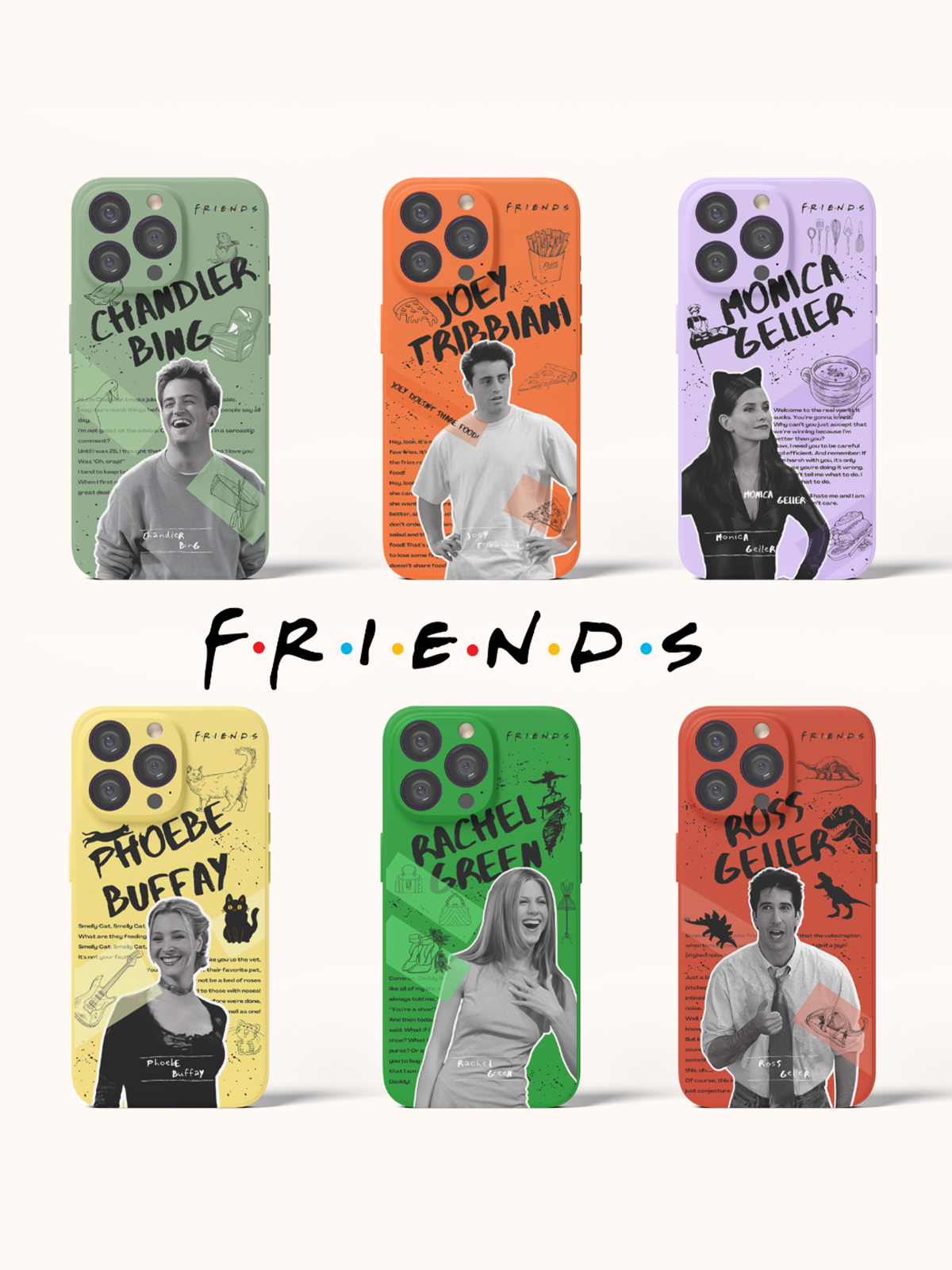 FriendsForever老友记周边原创菲林全包适用于苹果华为手机壳