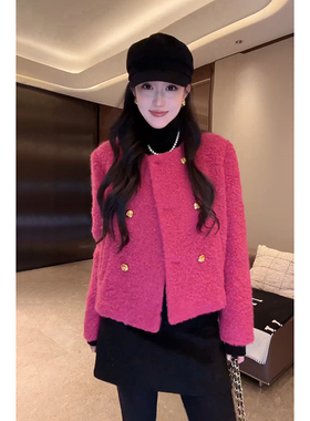 大李plus“超显白火龙果三星95白鹅绒服” 小香风羽绒服-D5ST1629