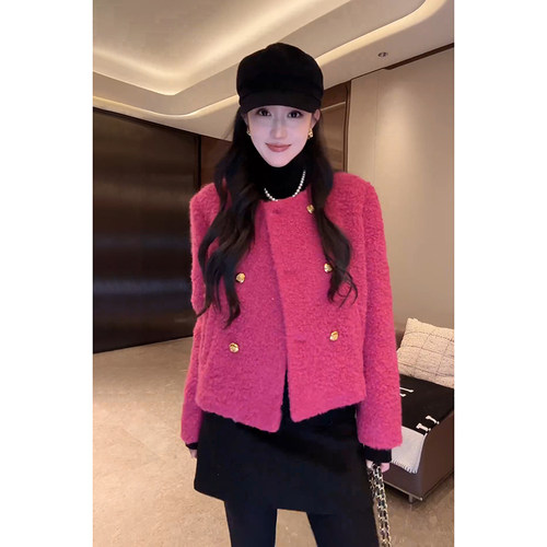 大李plus“超显白火龙果三星95白鹅绒服” 小香风羽绒服-D5ST1629