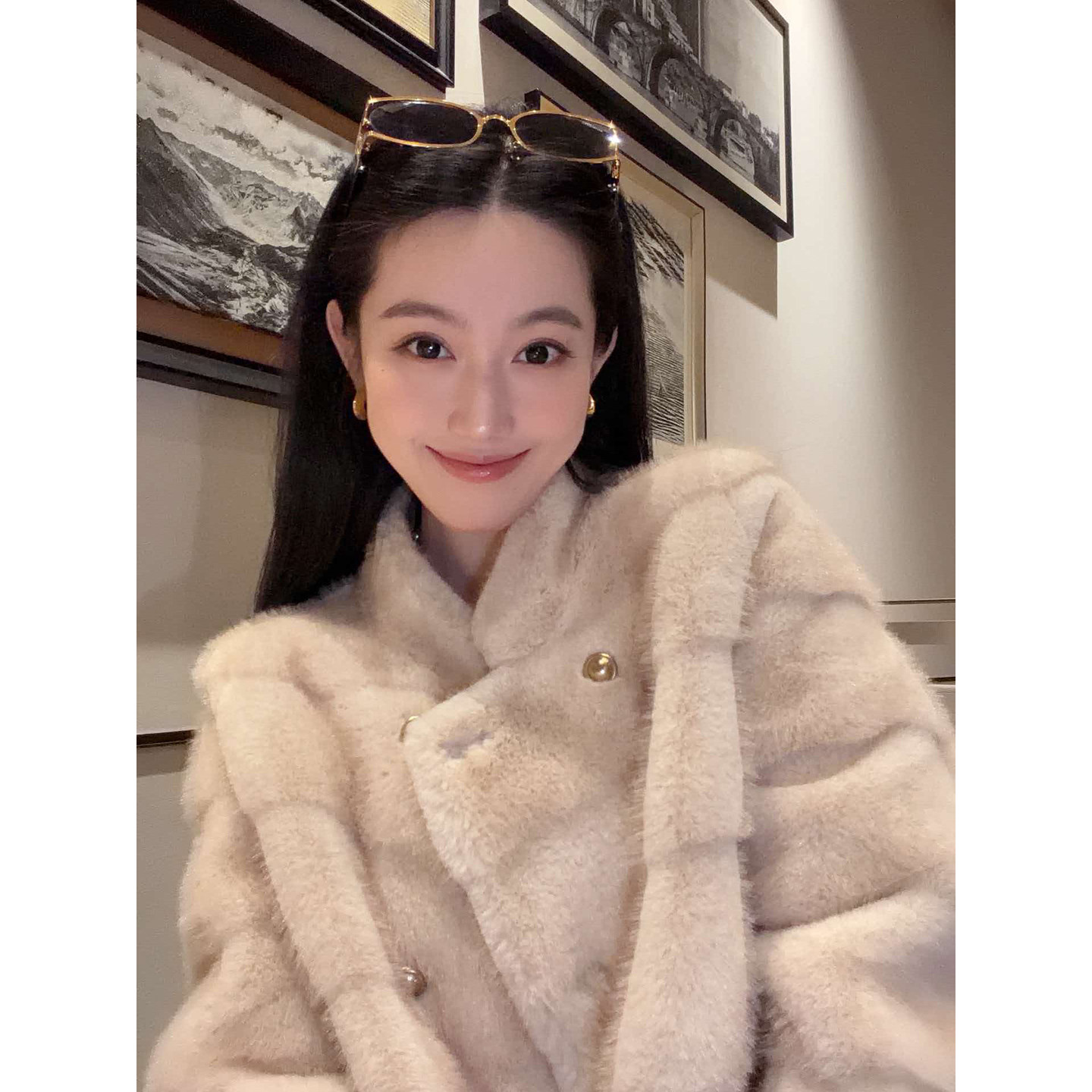 贵气感双排扣软糯环保皮草
