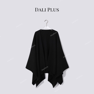 D5LT2284 优雅外搭 大李PLUS 重磅1280g18针高密绵羊毛针织披肩