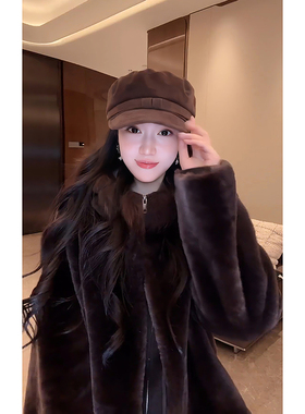 大李plus“西班牙进口皮毛一体”皮毛一体外套皮草-D5CH5508