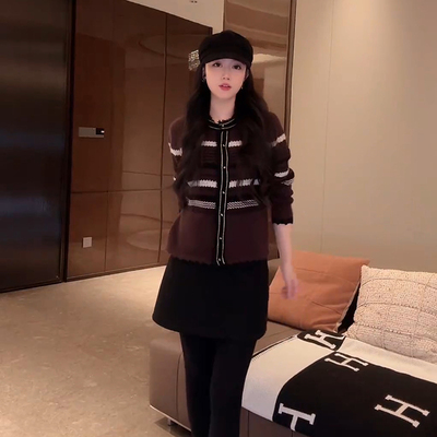 绵羊毛浣熊绒混纺长袖针织