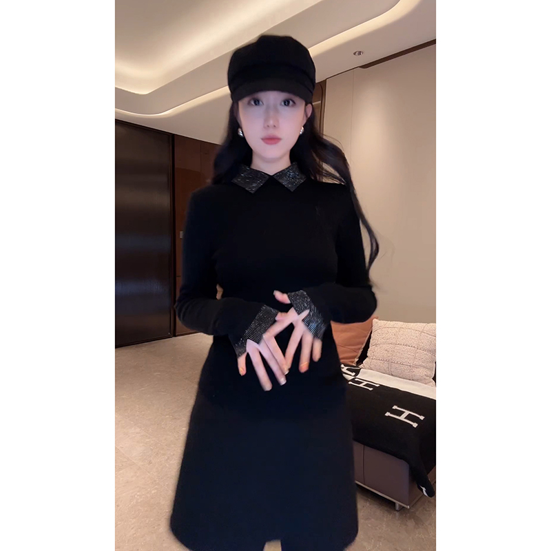 “钻石领打底毛衫”48支超细羊毛混纺套头针织-D5MM3265