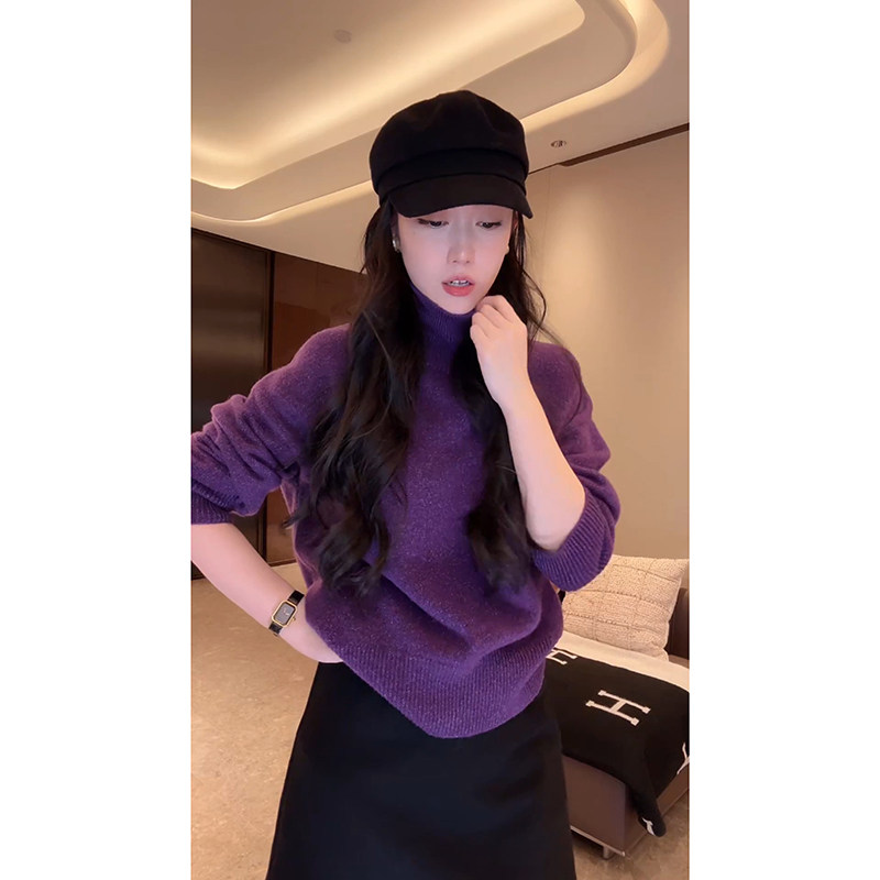 大李plus 闪闪系列100绵羊毛高领针织衫女冬季毛衣高级内搭上衣,女装/女士精品,毛针织衫,淘宝优惠券,粉丝福利购,淘宝优惠卷