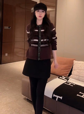 “年夜饭穿搭”套装系列 95白鹅绒菱格半裙-D5ST1535-1