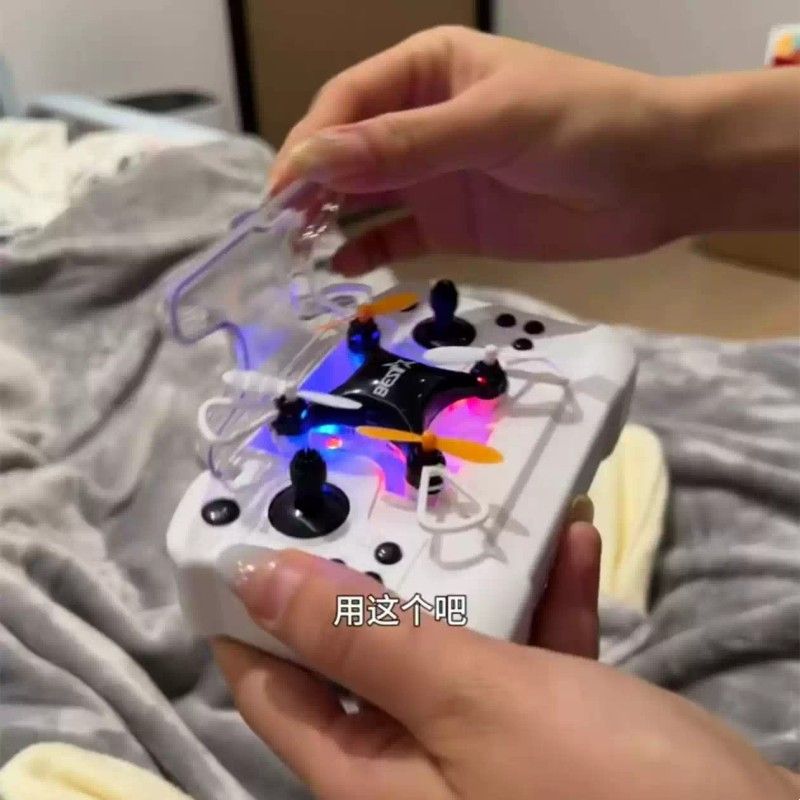 迷你无人机创意高颜值小型遥控飞机儿童玩具微型飞行器航模送朋友