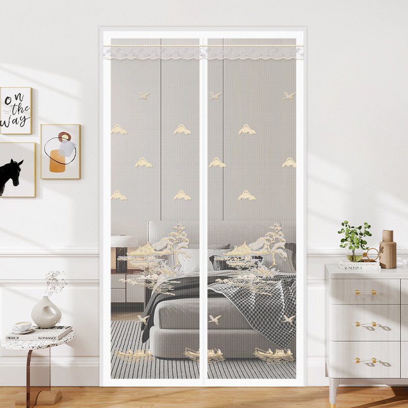 家用卧室夏季防蚊门帘通风磁性静音自粘无缝免打孔网红新款纱门