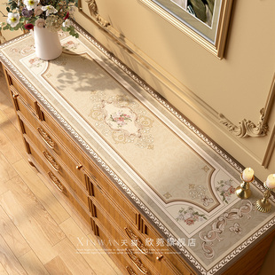 欧式电视柜桌布桌布茶几盖布鞋柜布盖巾高级感轻奢斗柜桌垫防水