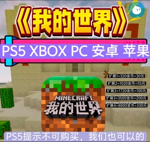 Minecraft我的世界金币基岩版Minecoins国际服硬币代充ps5