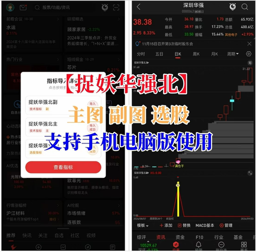 通达信捉妖华强主图附图选股指标手机电脑使用