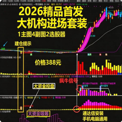 2026大机构资金进场通达信精品选选股源码精准低位启动波段中短线