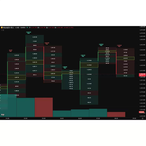 TradingView加密黄金订单流辅助交易系统成交量足迹图指标策略