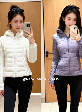 秋冬连帽可拆卸外套女保暖90白鸭绒轻薄休闲down for it al羽绒服