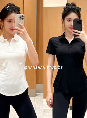 POLO衫女短袖网球透气修身显瘦速干Quick Dryng运动翻领T恤休闲