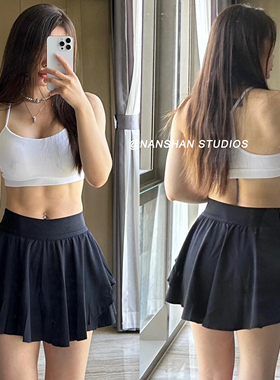 夏季瑜伽女士运动网球裙薄款外穿安全裤云朵裙半裙薄款防走光防滑