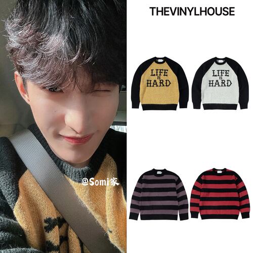 【tvh独家】somi家韩国thevinylhouse马海毛字母毛衣 李硕珉同款