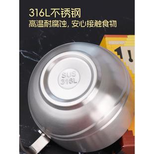 超大容量16L不锈钢碗带盖的汤饭碗个3人专泡面用家用饭盒快餐杯学