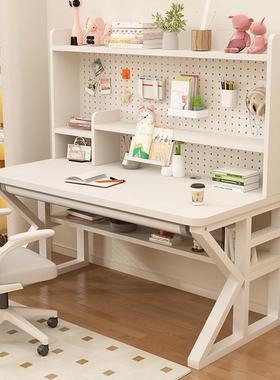 电脑桌学生家学写字桌式卧室MHJ0925用台式办公桌子洞洞习板书柜