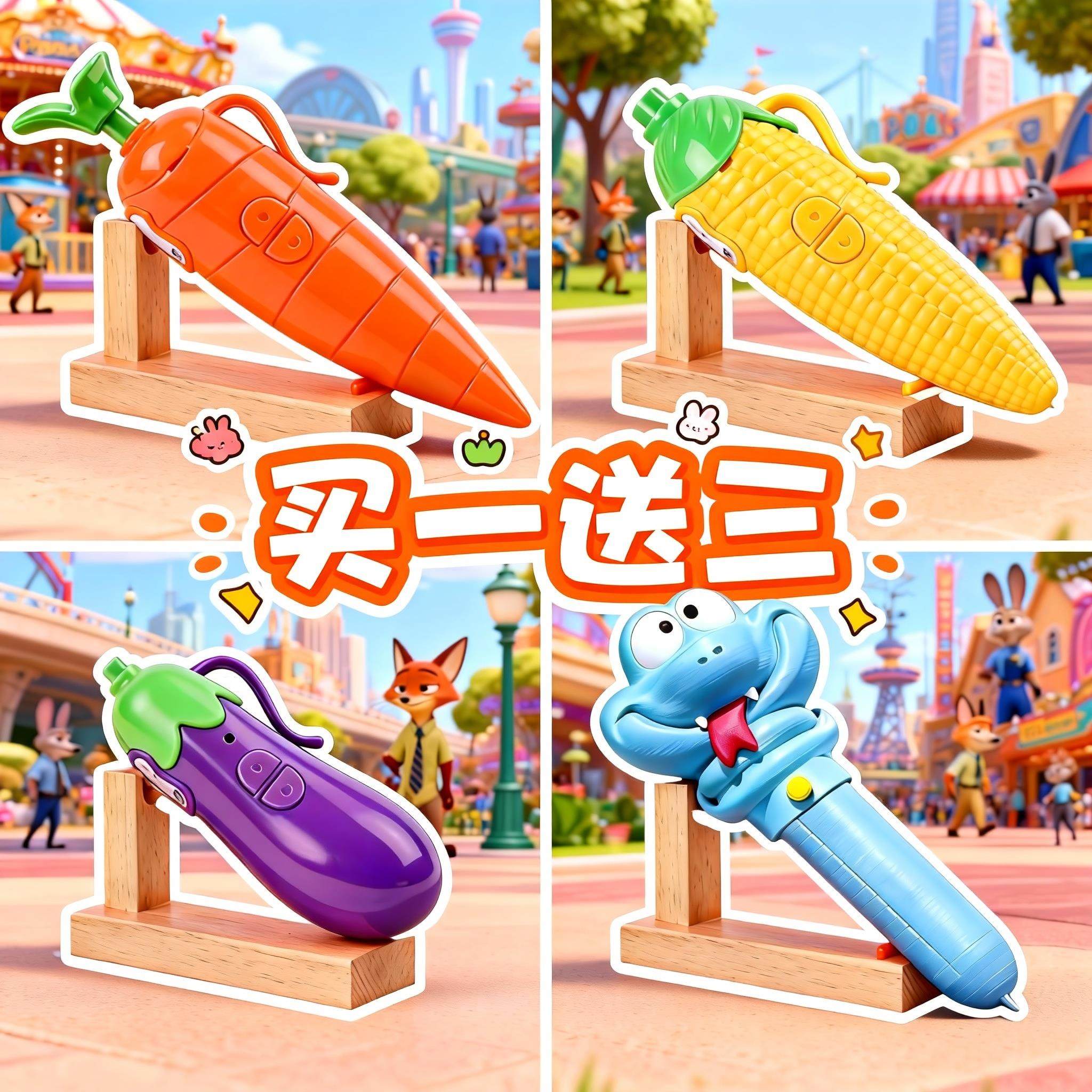 朱迪兔子警官疯狂动物城尼克红胡萝卜录音笔玩道具写字小学生可爱,玩具/童车/益智/积木/模型,创意/整蛊玩具,淘宝优惠券,粉丝福利购,淘宝优惠卷