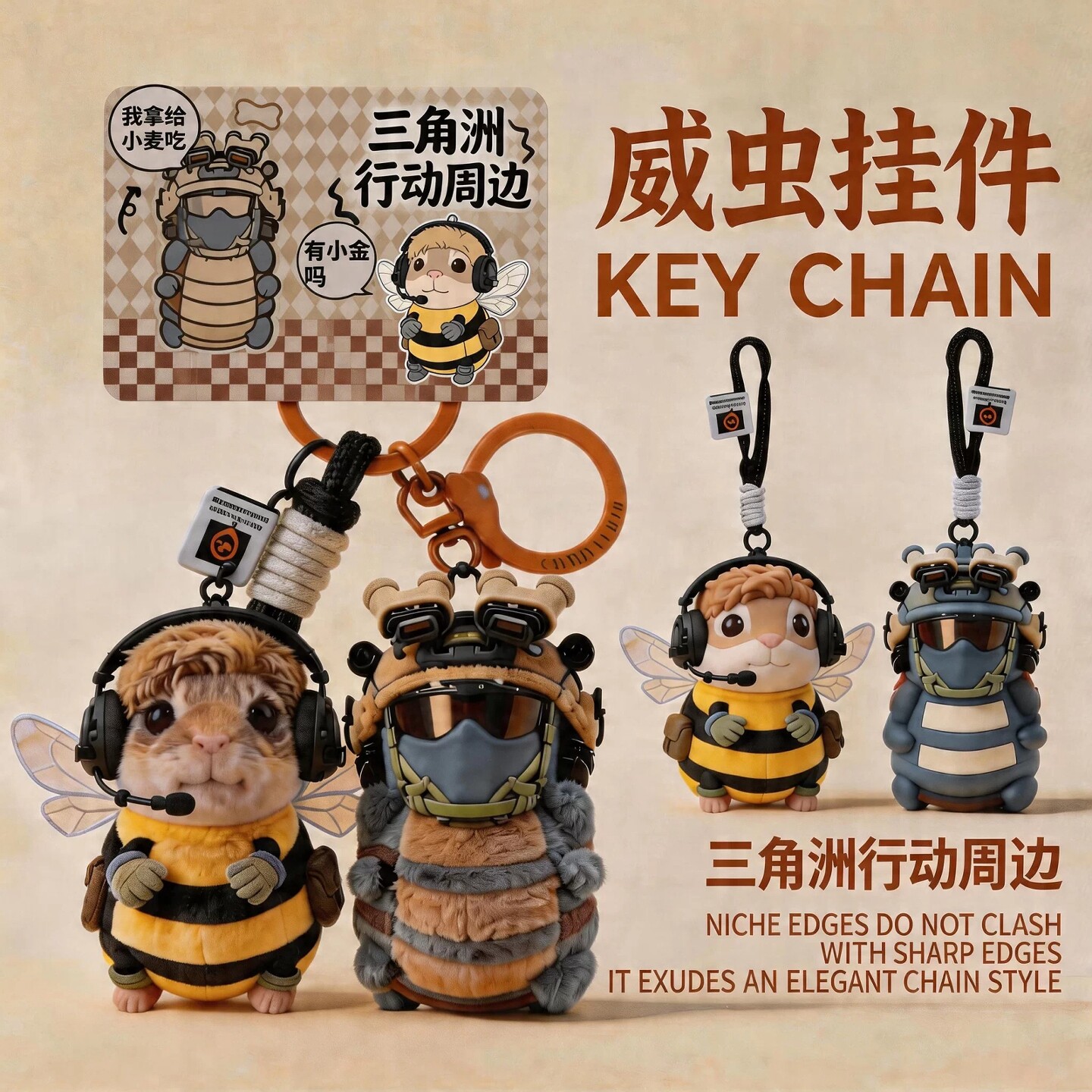 三角洲行动威虫正版周边公仔办哈基蜂玩偶玩具六一儿童节礼物男生