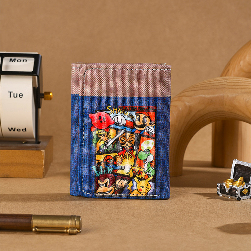 马里奥钱包男青少年钱包儿童学生随身小钱包大学生钱包男款年轻人