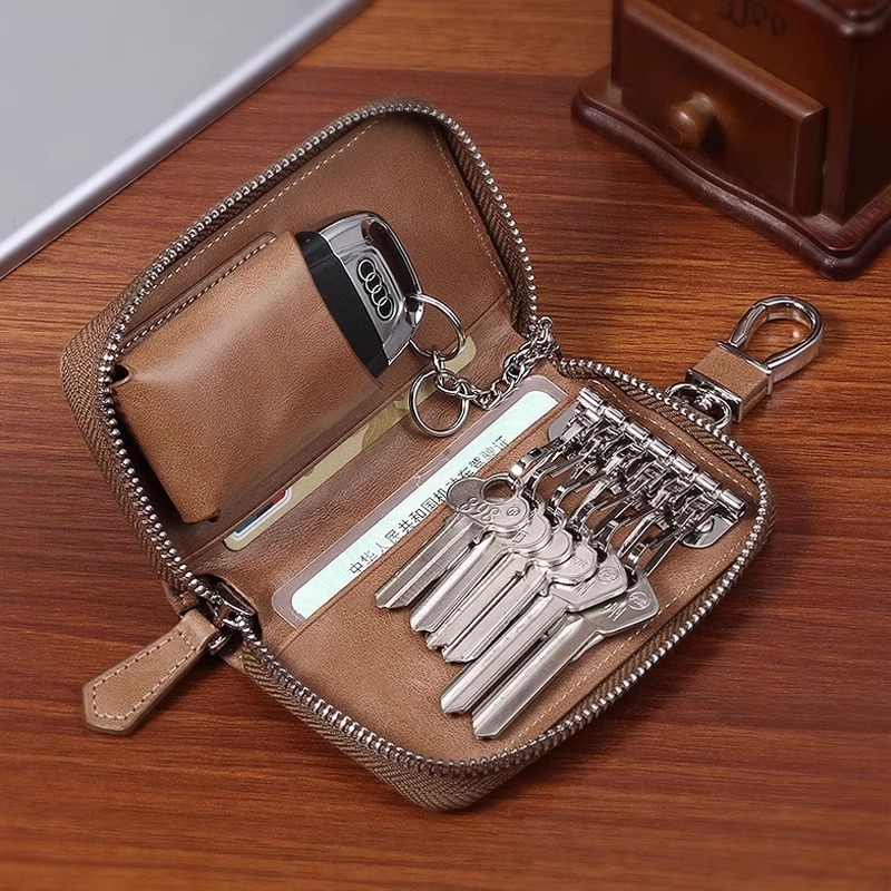 新款腰挂拉链锁匙包钥匙包大容量