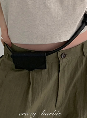 韩国ins超火方形腰包女生凹造型