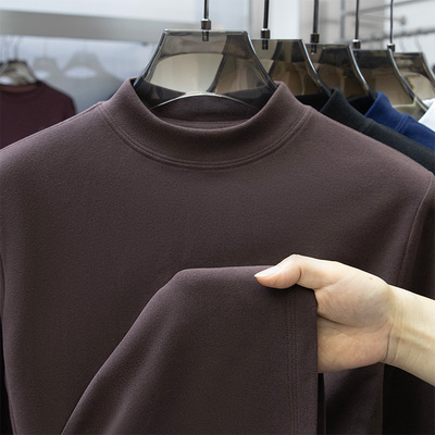 男士双面绒打底衫保暖内搭上衣