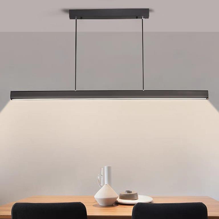 餐厅吊灯现代简约餐厅灯极简一字长条办公室餐桌饭厅吧台轻奢灯具