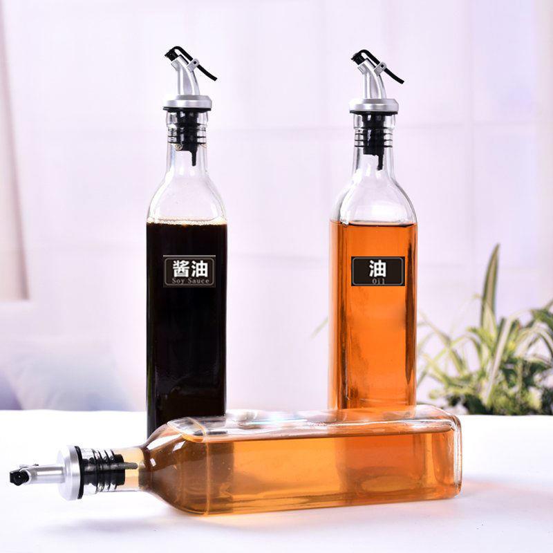 油壶500ml玻璃油瓶厨房用品 防漏厨房调料瓶 油罐玻璃调味瓶百货