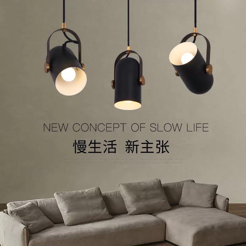 北欧简约餐厅吧台旋转吊灯 时尚创意个性卧室床头工业风复古灯饰