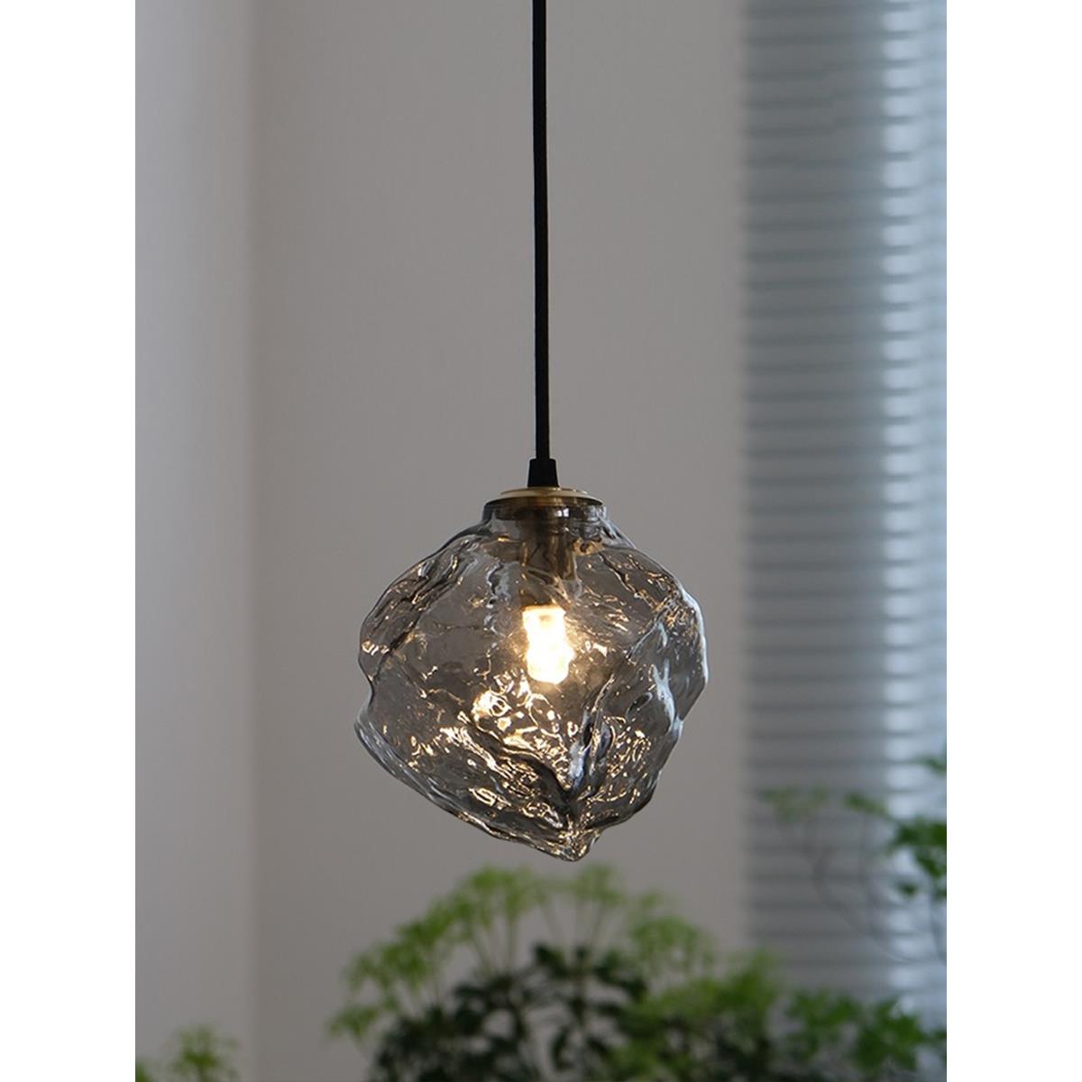 9C极简艺术冰块餐厅吊灯个性创意吊线灯玄关简约熔岩吧台卧室床头