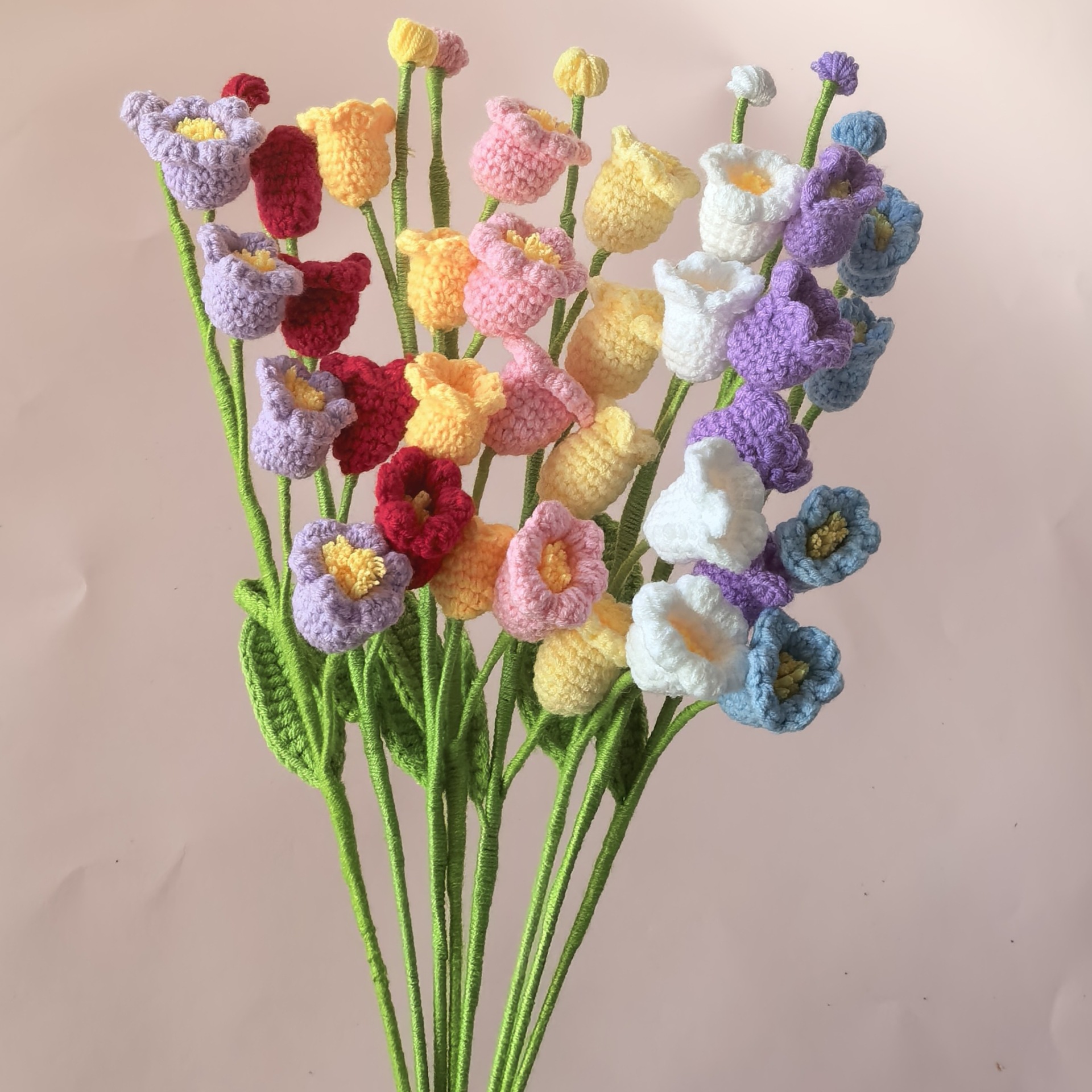 手工钩织铃兰花仿真编织永生花送