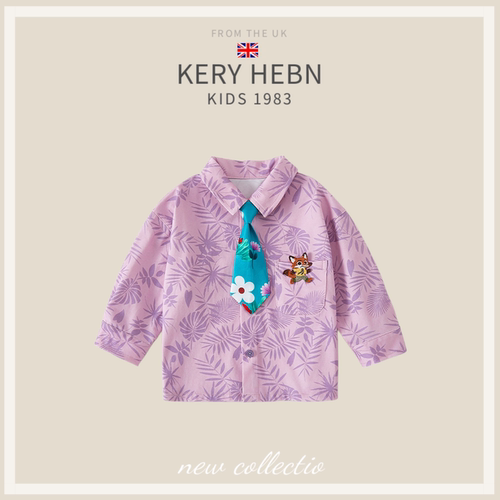 KeryHebn春秋男女童疯狂动物城尼克狐狸衬衫上衣儿童狐尼克cos服